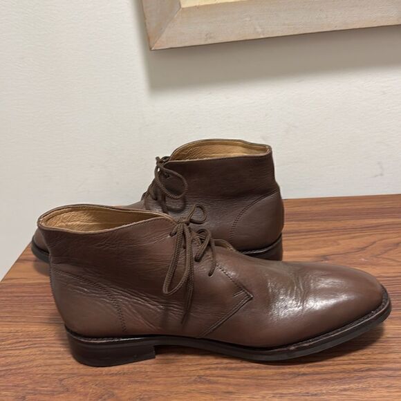 Samuel Windsor Handmade Brown Leather Lace Up Ankle Boots. Mens size 12. main image 5